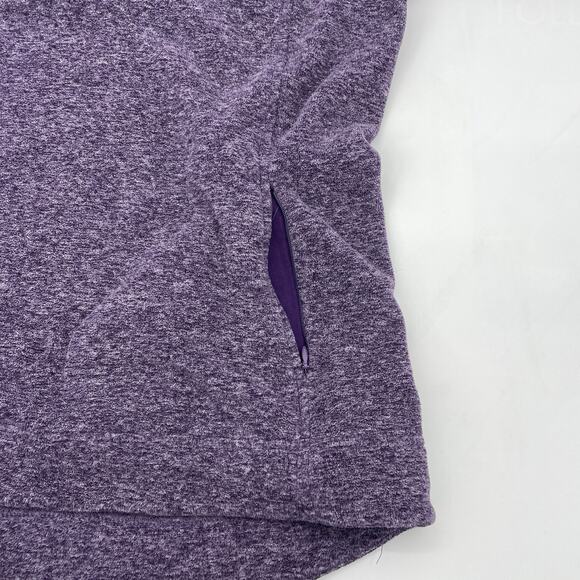 DULUTH TRADING CO Frost Lake Fleece Pullover Sweater Size S Purple Pockets - Picture 3 of 6